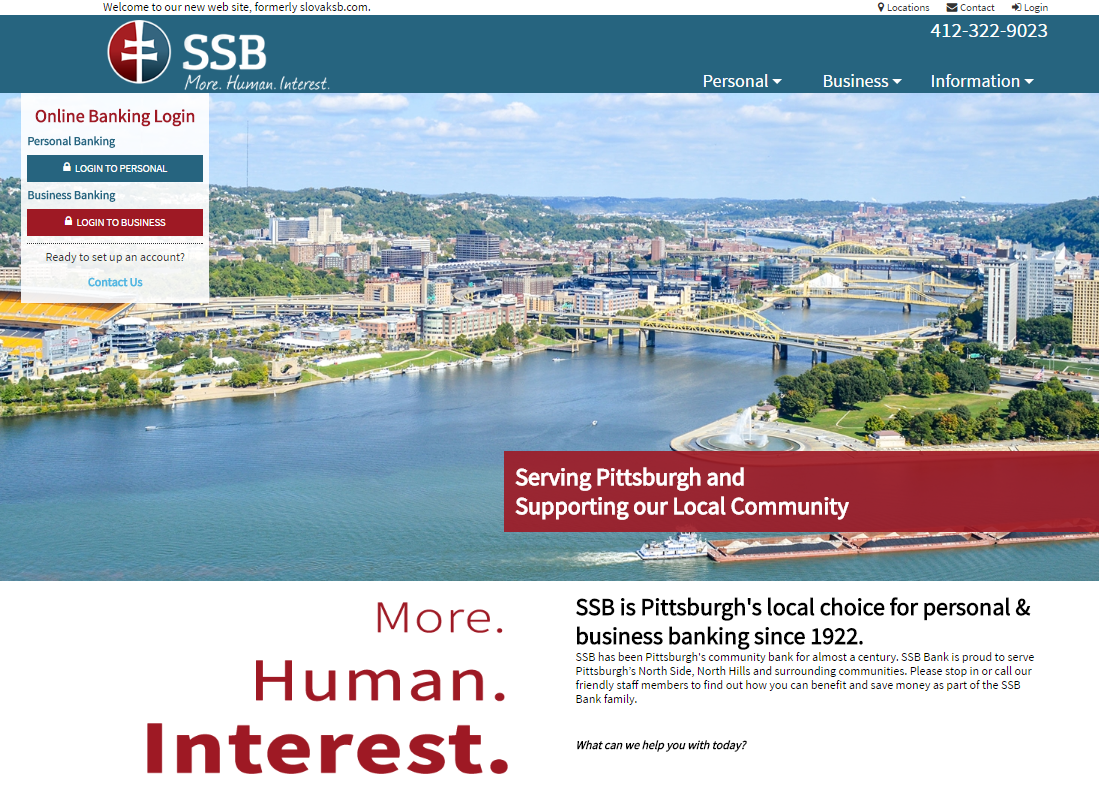 SSB Bank Website Launch