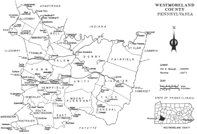 Westmoreland County Map