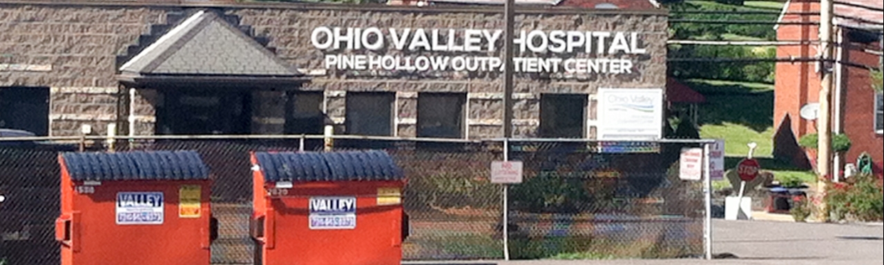 Valley Waste Service dumpsters at Ohio Valley Hospital.