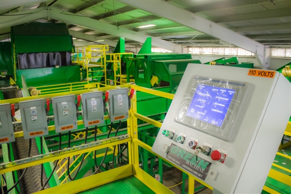 Green Machine control panel.