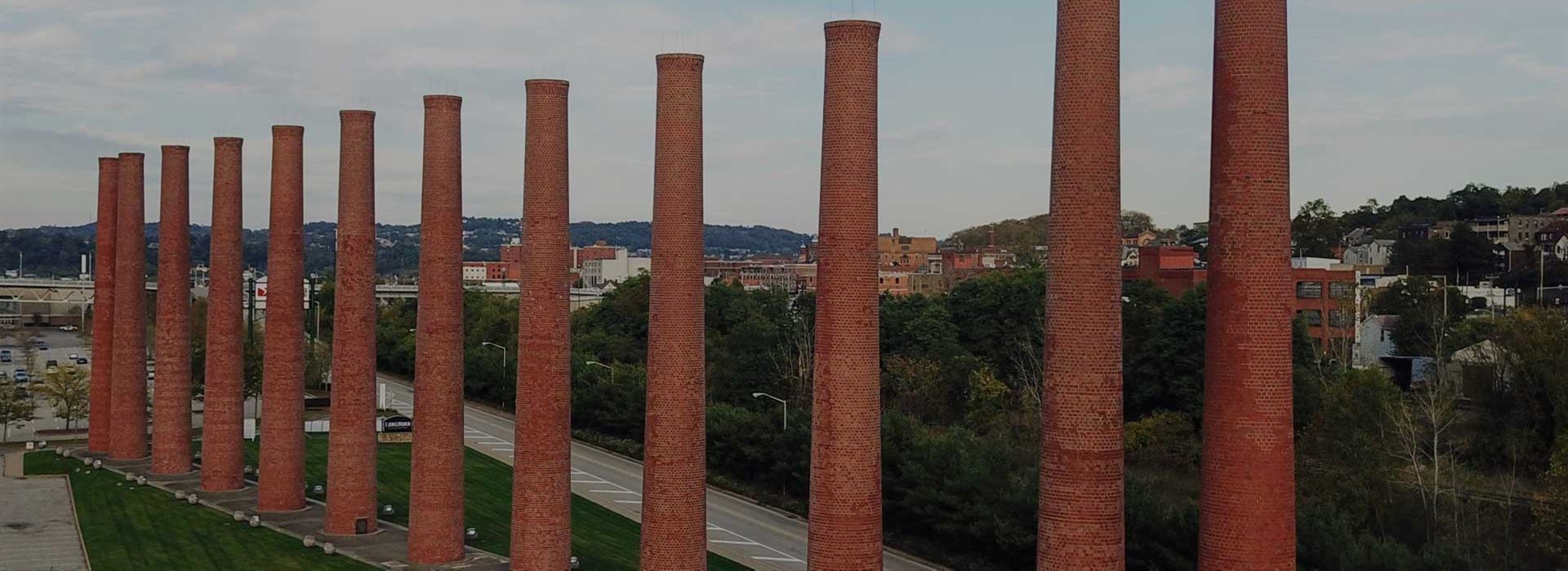 Waterfront Smokestacks aerial drone shot | Jim Pigott Real Estate