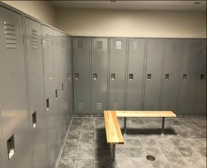 newly-constructed locker room