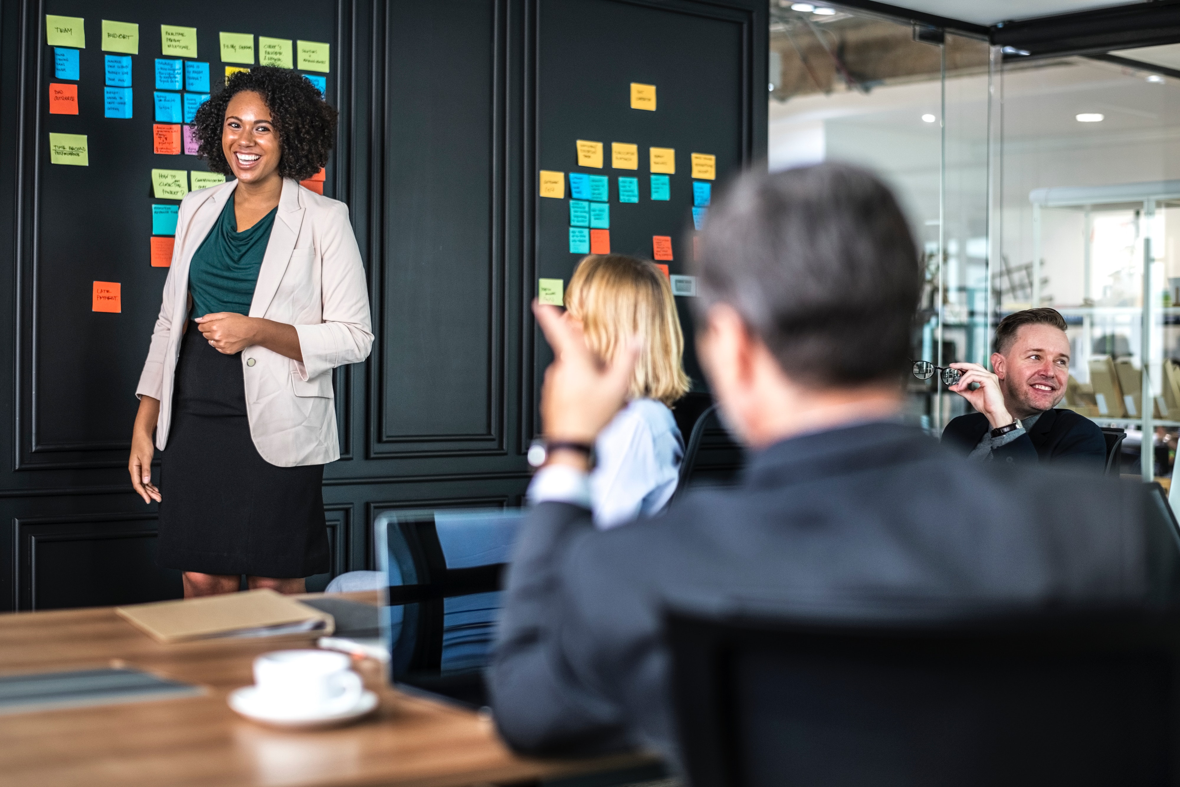 group of marketing professional in office setting