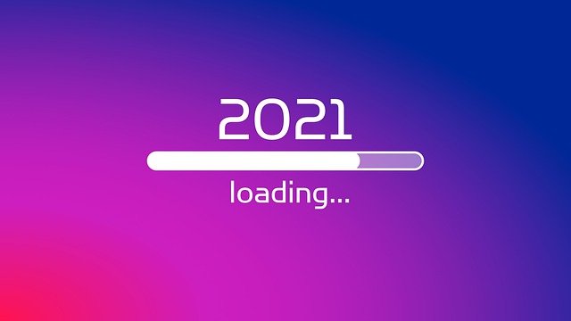 2021 loading on purple gradient background