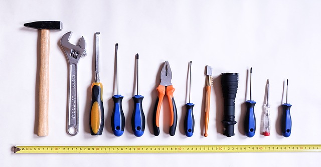 tools lined up