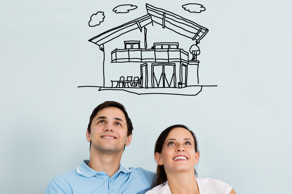couple dreaming of their ideal home