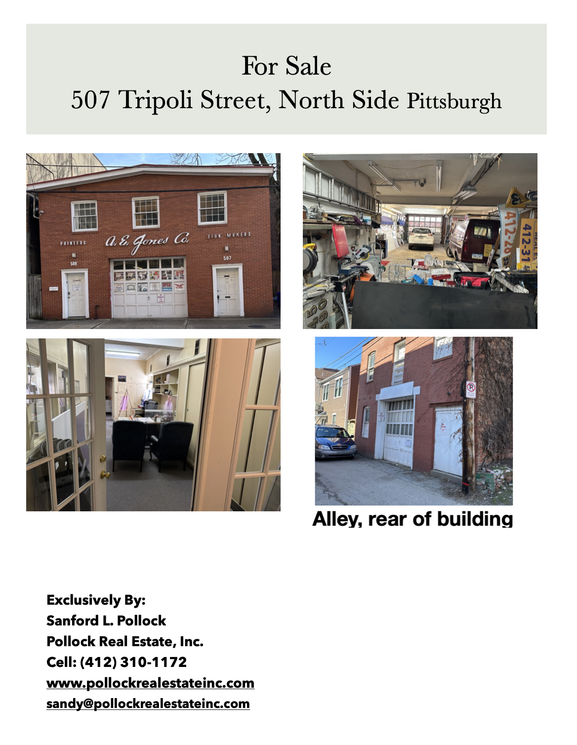 Sale 507 Tripoli Street North Side - Just Listed for Sale 507 Tripoli Street, North Side. 2 Story 6400SF Currently warehou...
