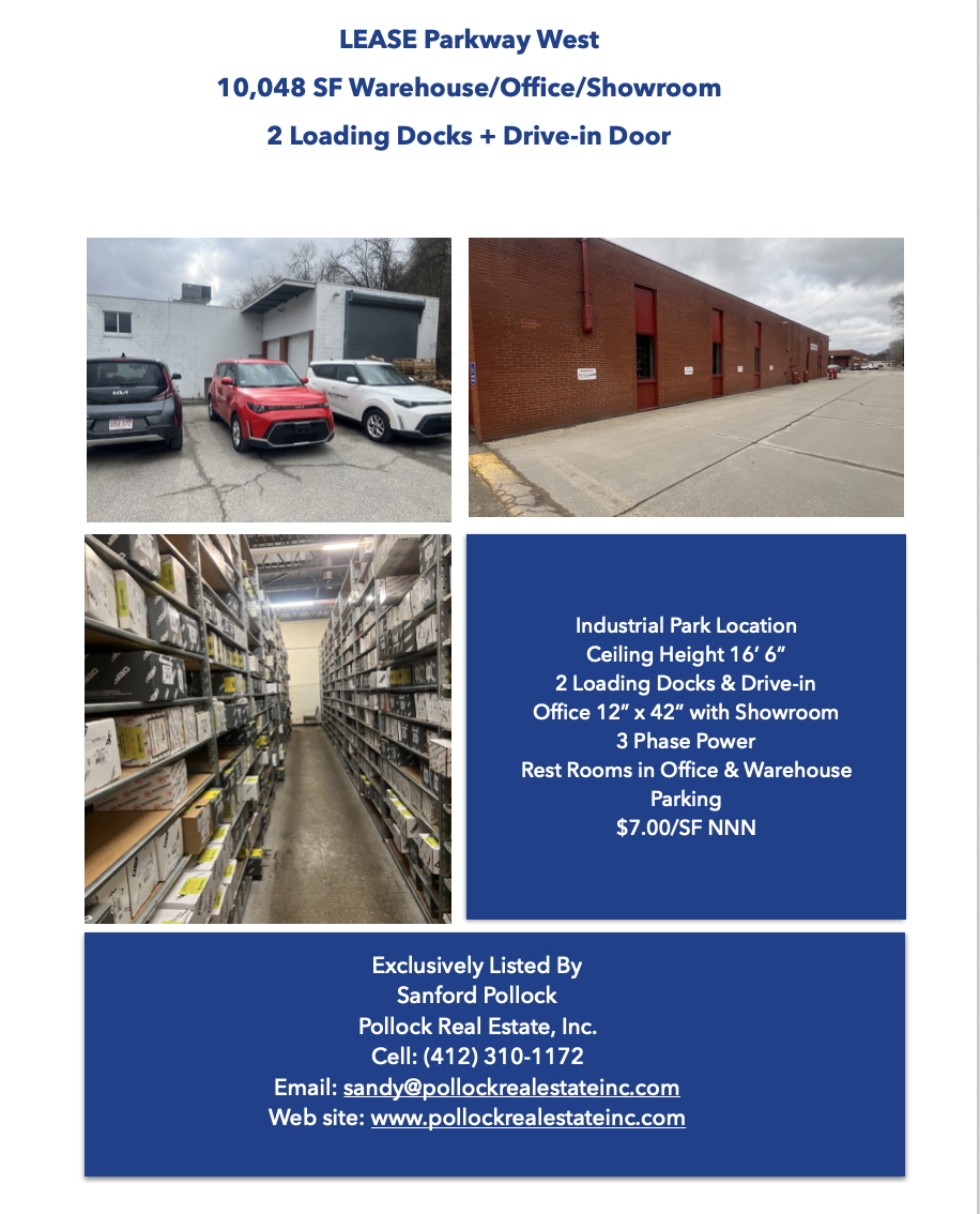One-Story 10048 SF Warehouse/Office Lease - Warehouse &amp; Office 10,048 SF One Story 2 Loading docks and drive-in Door. ...