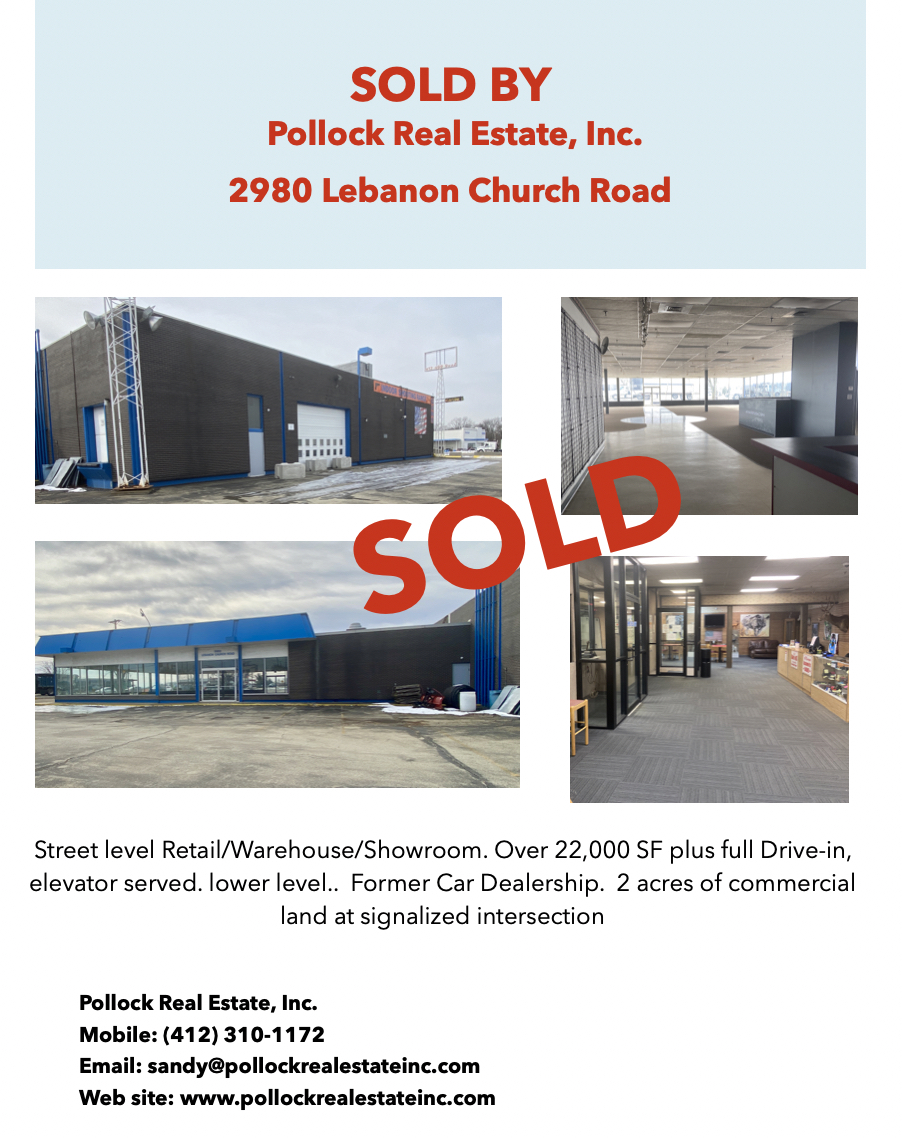 Sold Former Car Dealership - Listed and Sold by Pollock Real Estate, Inc. Former Car Dealership. 2 Acres of ground 22,000 ...