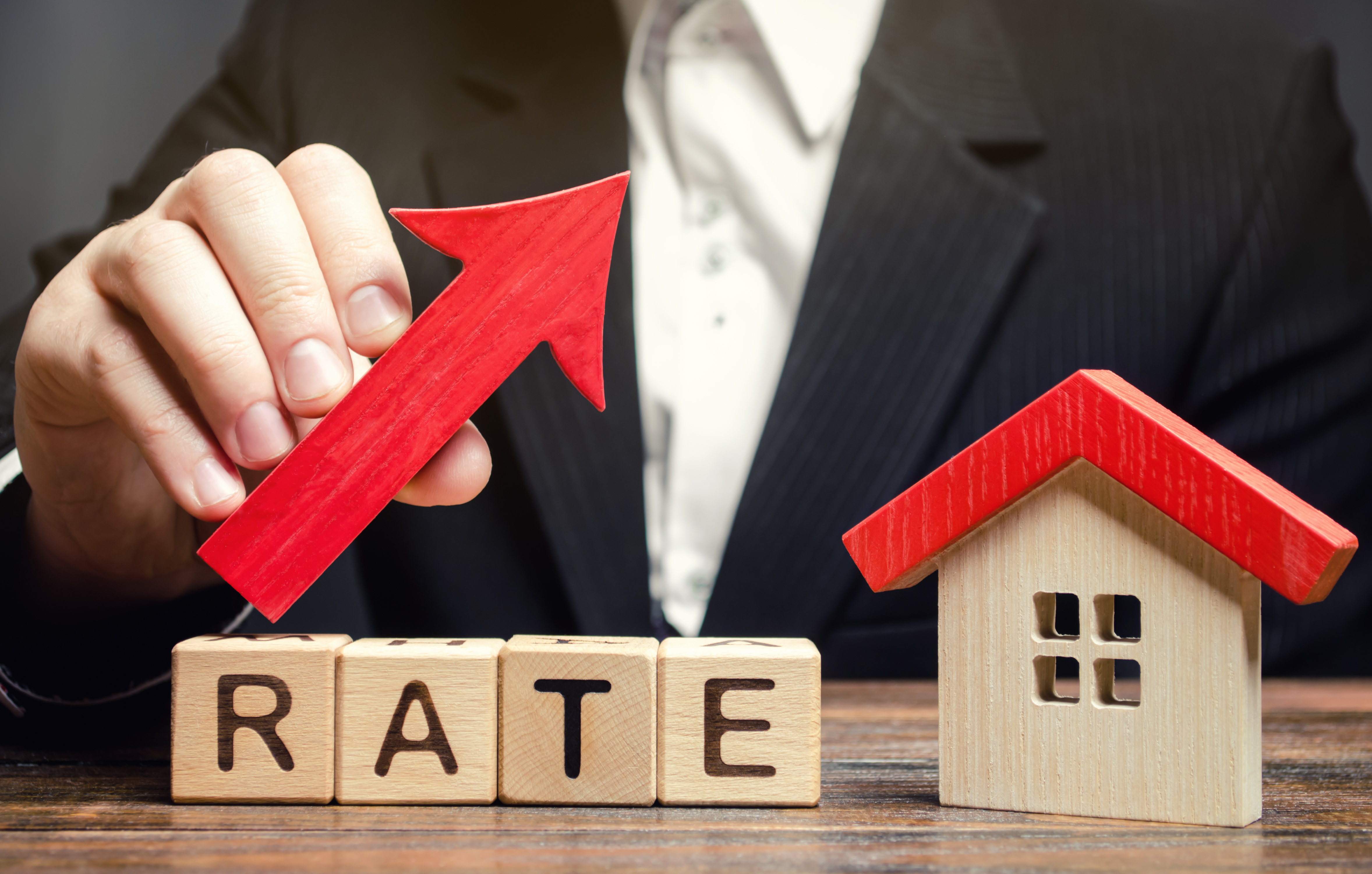 interest rates rising over housing market blocks