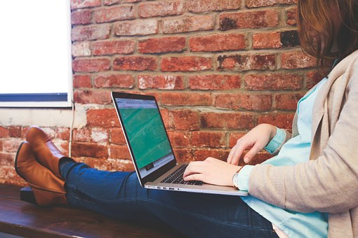 woman on laptop computer