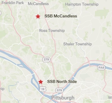 Google Map of SSB Bank Locations