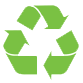 Green recycle icon.